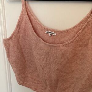 Reformation 100% Cashmere Knit Pink Crop Top